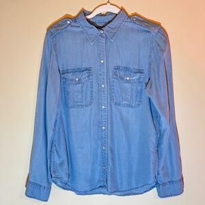 Lauren Ralph Denim Color Shirt, L